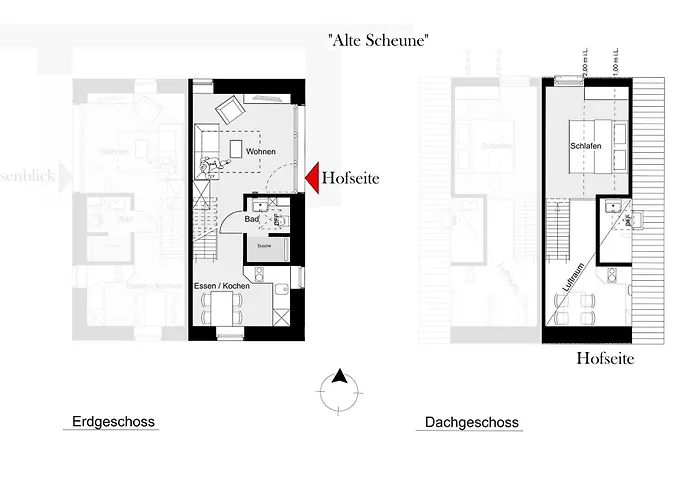 In Der Alten Scheune Hofblick Fuer 3 Personen Daire
